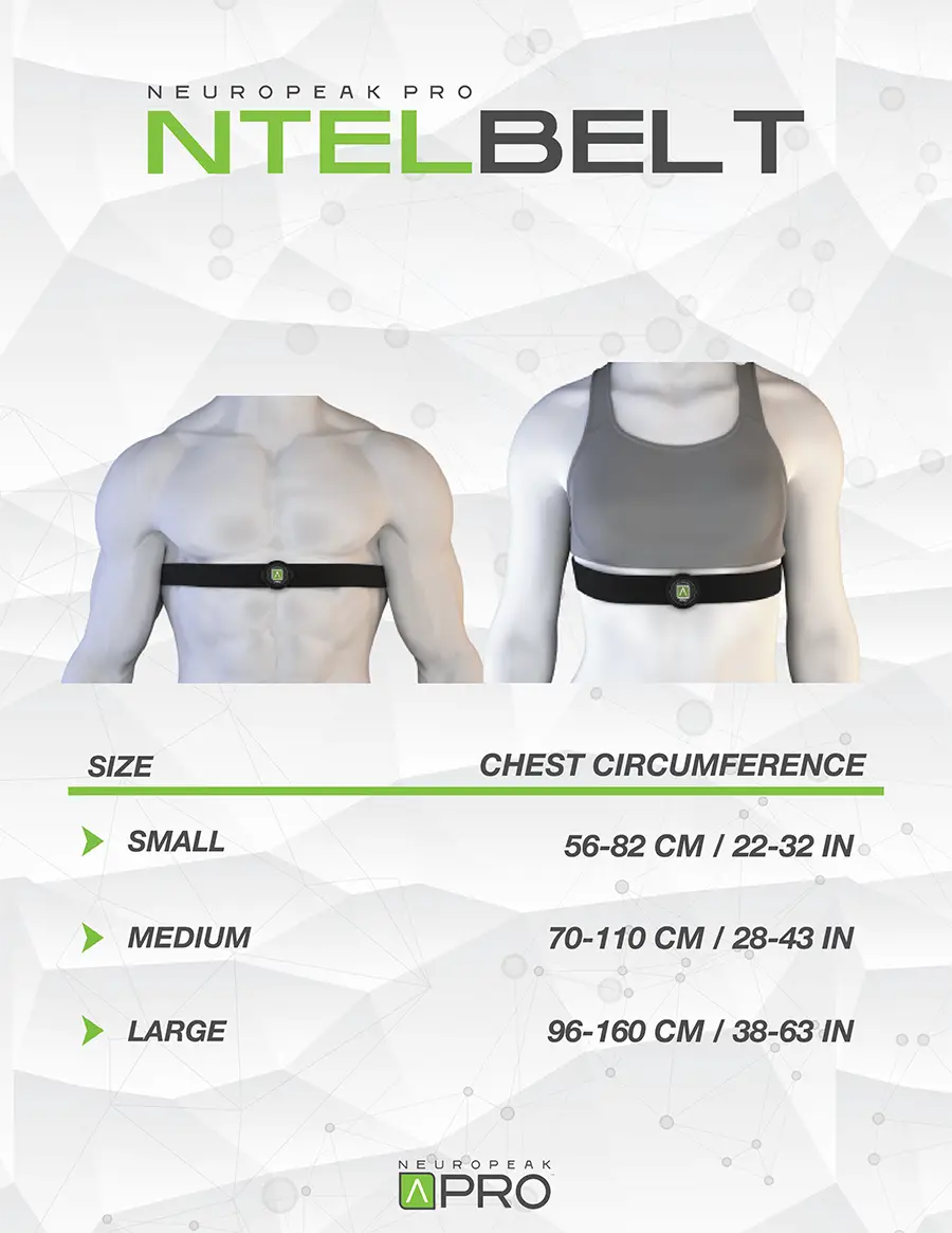 Neuropeak Pro NTEL Belt Size Guide